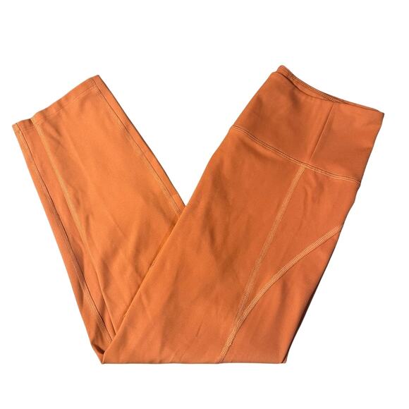 Girlfriend Collective Orange Terracotta Crop Leggings - Picture 2 of 5